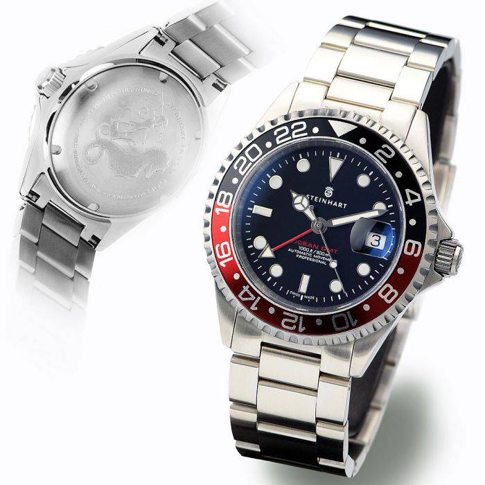 Steinhart Ocean One GMT BLACK-RED Taucheruhr