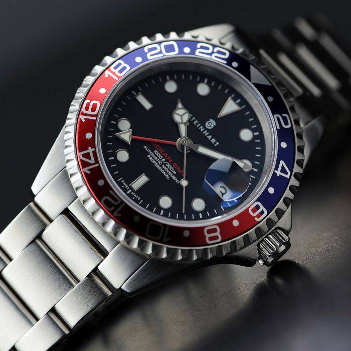 Steinhart Ocean One GMT BLUE-RED Taucheruhr