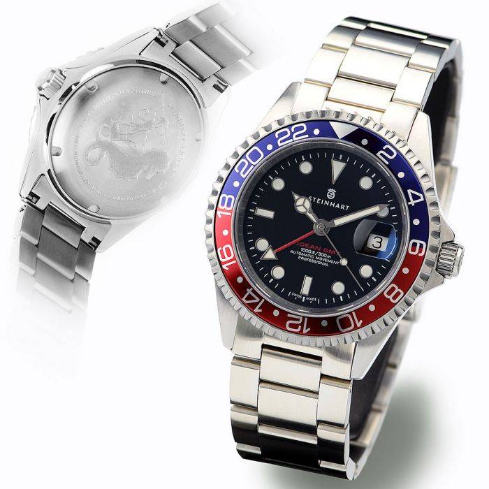 Steinhart Ocean One GMT BLUE-RED Taucheruhr