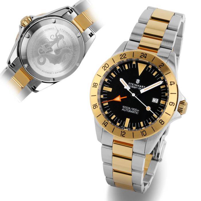 Steinhart Ocean One vintage GMT two-tone