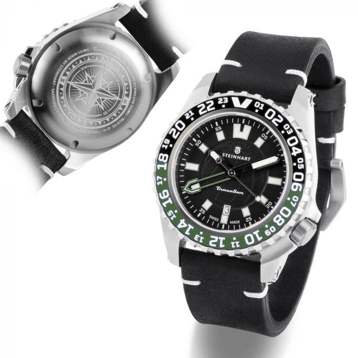 Steinhart TRAVELLER GMT green Taucheruhr