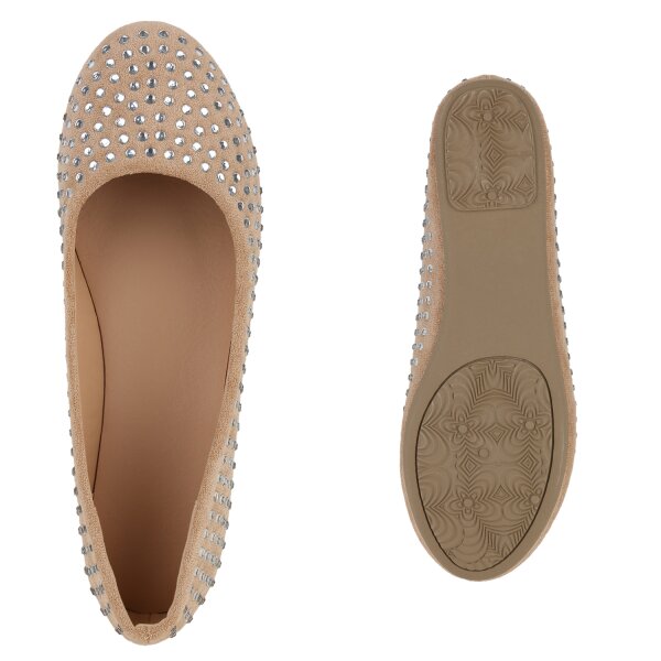 Stiefelparadies Damen Klassische Ballerinas In Khaki