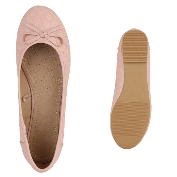 Stiefelparadies Damen Klassische Ballerinas In Nude