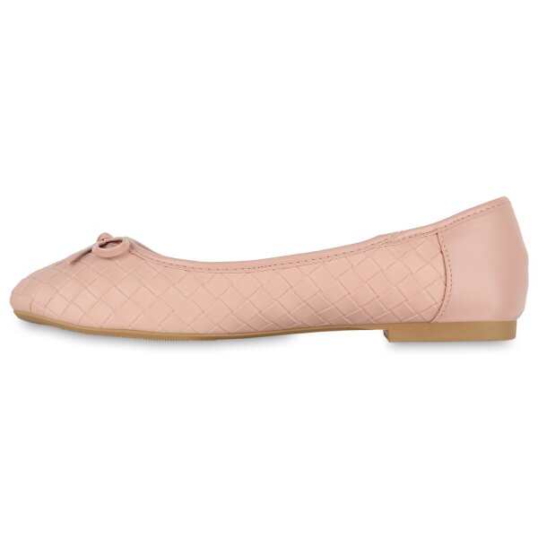 Stiefelparadies Damen Klassische Ballerinas in Nude