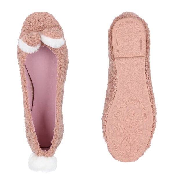 Stiefelparadies Damen Klassische Ballerinas In Rosa