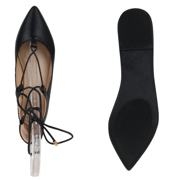 Stiefelparadies Damen Klassische Ballerinas In Schwarz