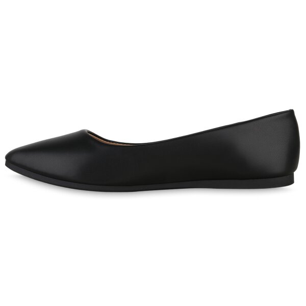 Stiefelparadies Damen Klassische Ballerinas in Schwarz