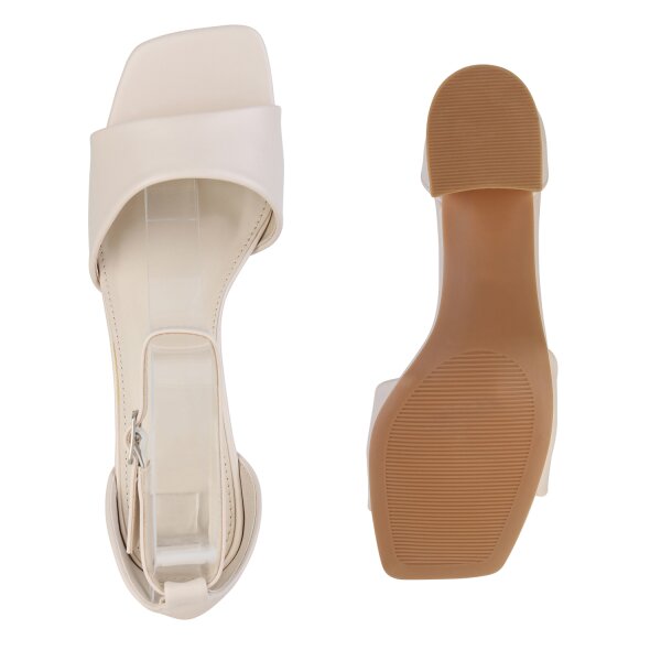 Stiefelparadies Damen Klassische Sandaletten In Beige