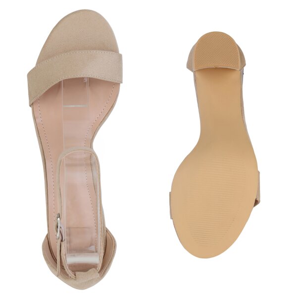 Stiefelparadies Damen Klassische Sandaletten In Beige