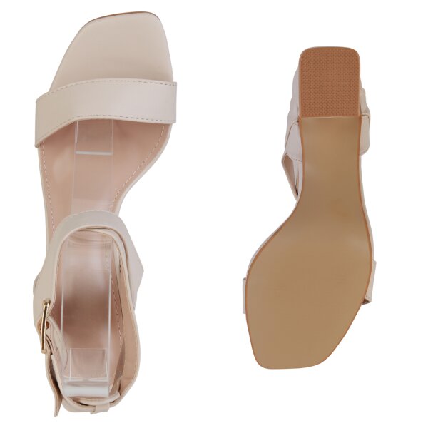 Stiefelparadies Damen Klassische Sandaletten In Beige