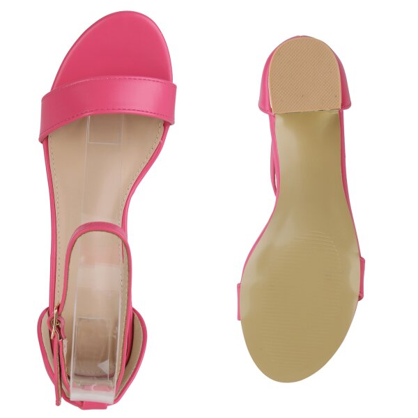 Stiefelparadies Damen Klassische Sandaletten In Fuchsia