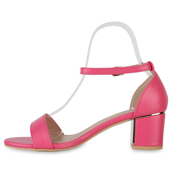 Stiefelparadies Damen Klassische Sandaletten in Fuchsia