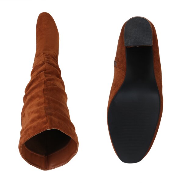 Stiefelparadies Damen Klassische Stiefel In Hellbraun