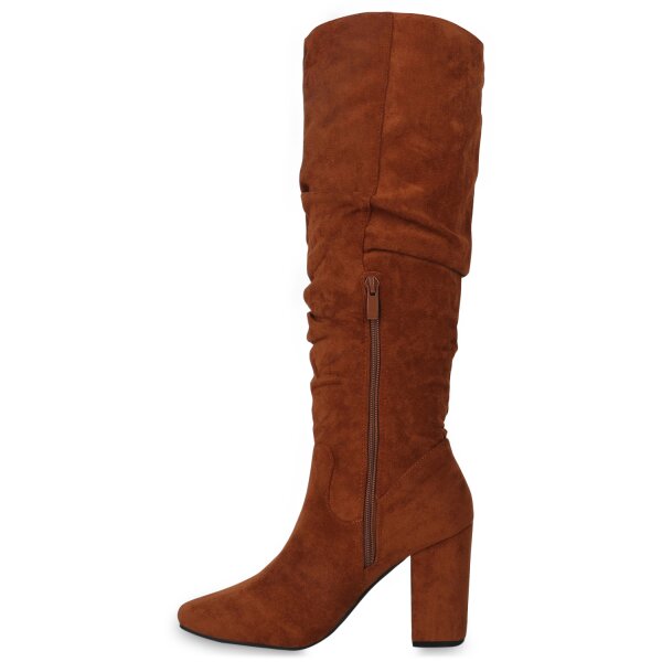 Stiefelparadies Damen Klassische Stiefel in Hellbraun