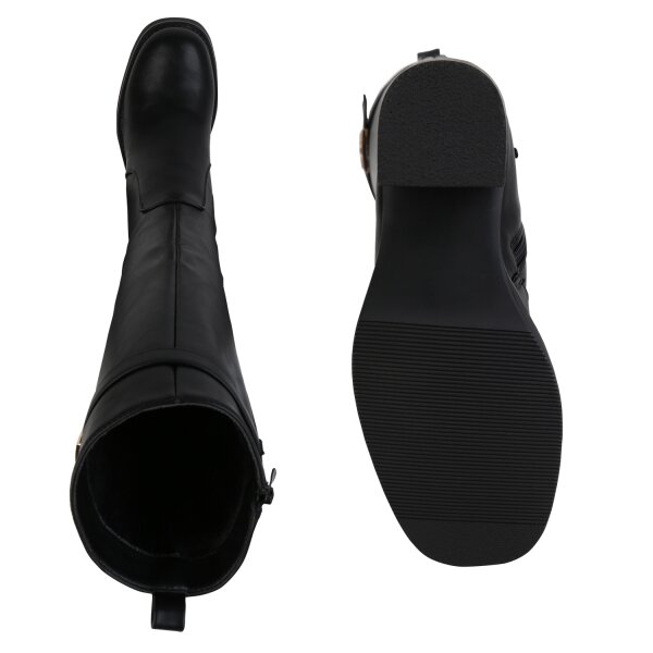 Stiefelparadies Damen Klassische Stiefel In Schwarz