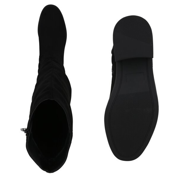 Stiefelparadies Damen Klassische Stiefel In Schwarz