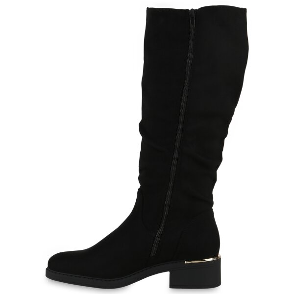 Stiefelparadies Damen Klassische Stiefel in Schwarz