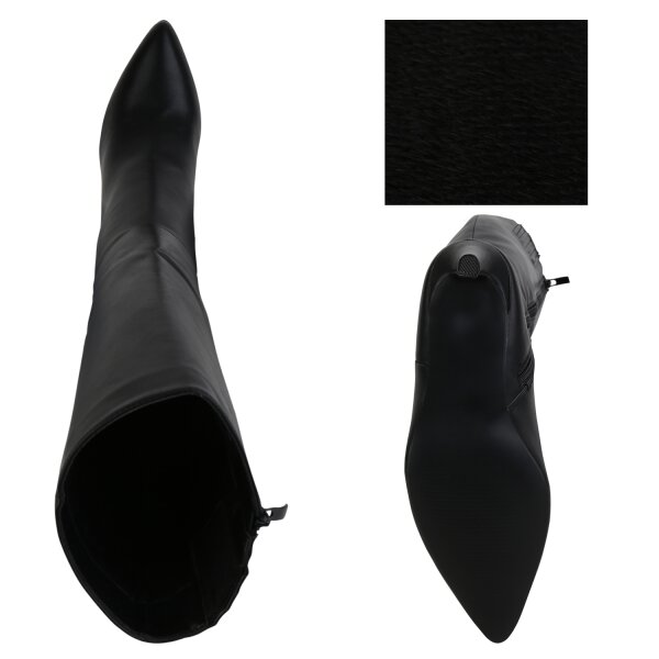 Stiefelparadies Damen Klassische Stiefel In Schwarz