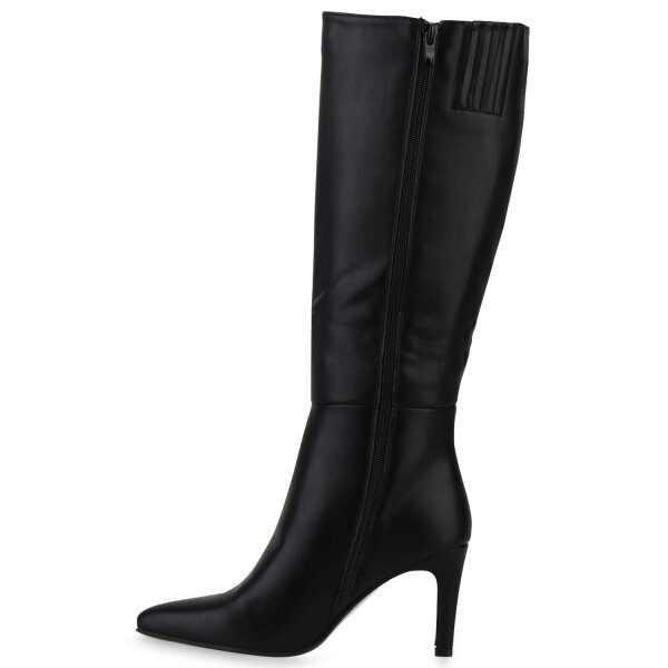 Stiefelparadies Damen Klassische Stiefel in Schwarz