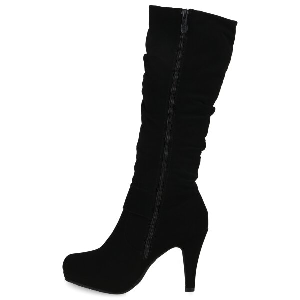 Stiefelparadies Damen Klassische Stiefel in Schwarz