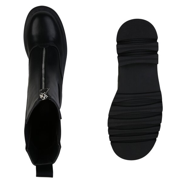 Stiefelparadies Damen Klassische Stiefel In Schwarz