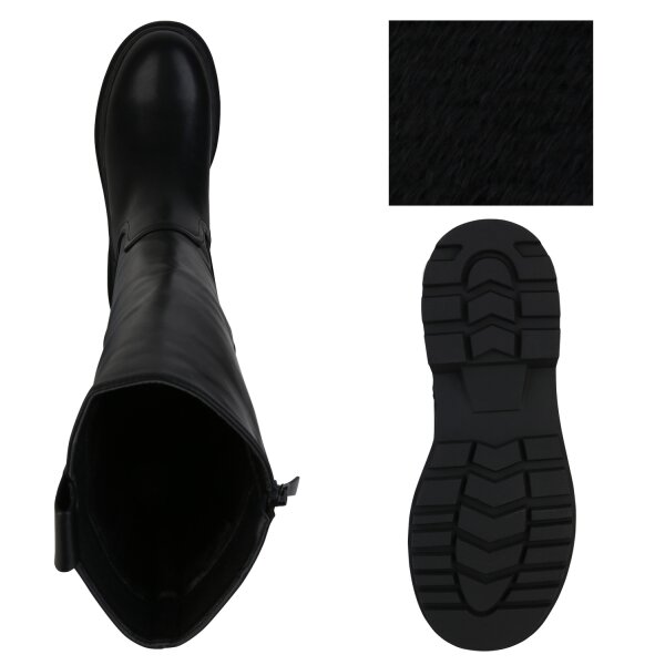 Stiefelparadies Damen Klassische Stiefel In Schwarz