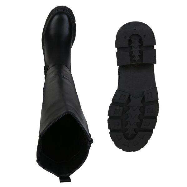 Stiefelparadies Damen Klassische Stiefel In Schwarz