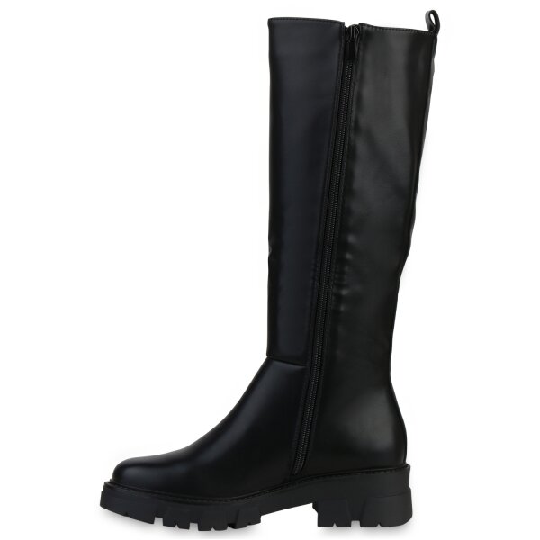 Stiefelparadies Damen Klassische Stiefel in Schwarz