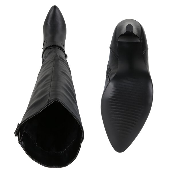 Stiefelparadies Damen Klassische Stiefel In Schwarz