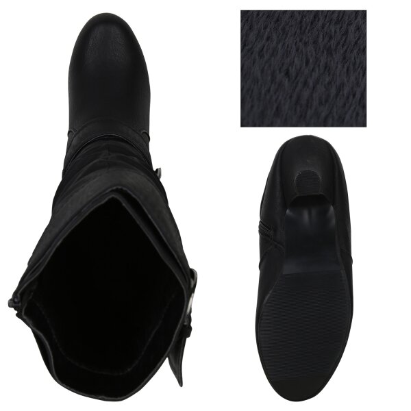 Stiefelparadies Damen Klassische Stiefel In Schwarz