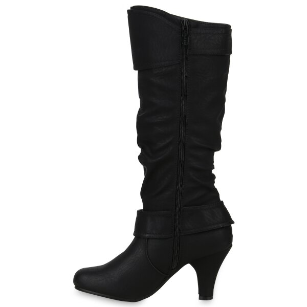 Stiefelparadies Damen Klassische Stiefel in Schwarz