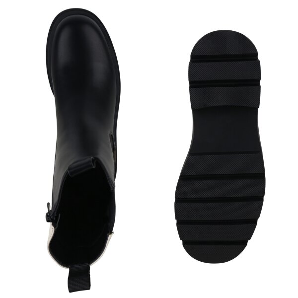 Stiefelparadies Damen Klassische Stiefel In Schwarz Beige Olivgrün