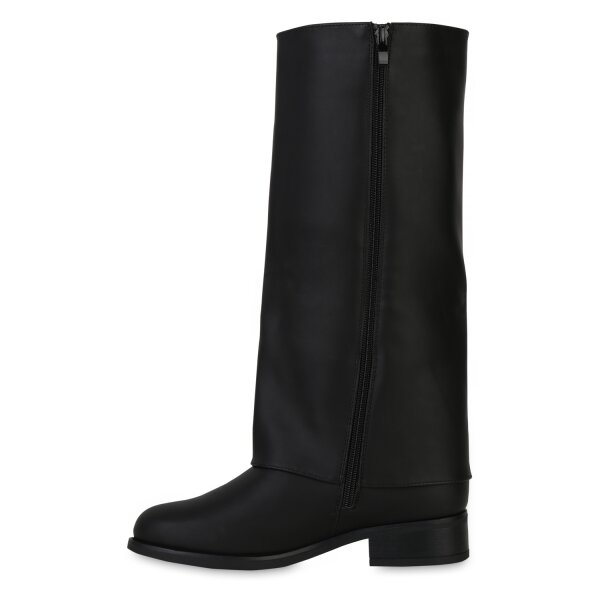 Stiefelparadies Damen Klassische Stiefel in Schwarz