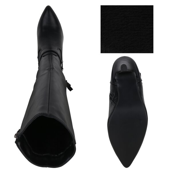 Stiefelparadies Damen Klassische Stiefel In Schwarz