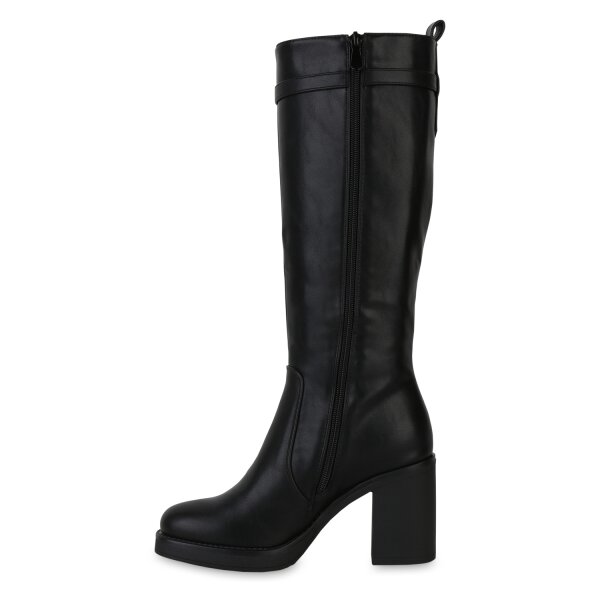 Stiefelparadies Damen Klassische Stiefel in Schwarz