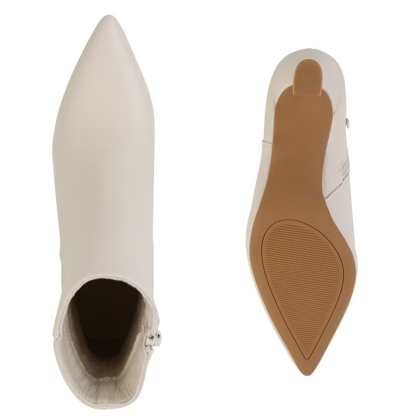 Stiefelparadies Damen Klassische Stiefeletten In Beige