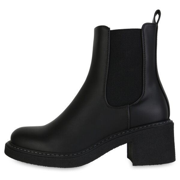 Stiefelparadies Damen Klassische Stiefeletten In Braun