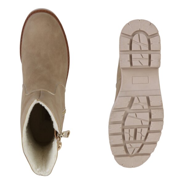 Stiefelparadies Damen Klassische Stiefeletten In Khaki