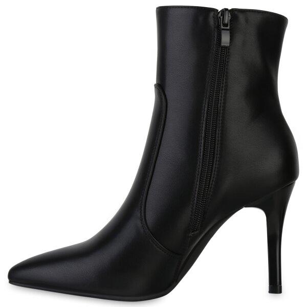 Stiefelparadies Damen Klassische Stiefeletten in Schwarz