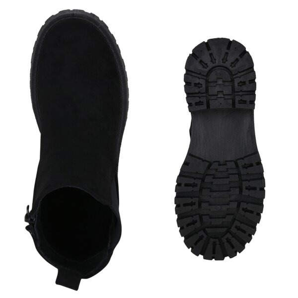 Stiefelparadies Damen Klassische Stiefeletten In Schwarz