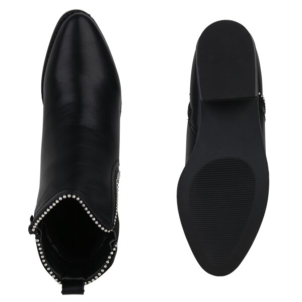 Stiefelparadies Damen Klassische Stiefeletten In Schwarz