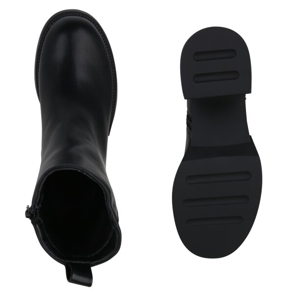 Stiefelparadies Damen Klassische Stiefeletten In Schwarz