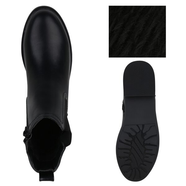 Stiefelparadies Damen Klassische Stiefeletten In Schwarz