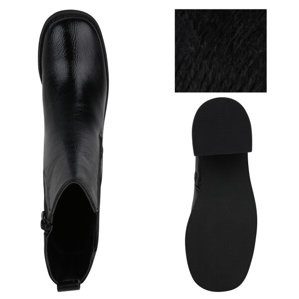 Stiefelparadies Damen Klassische Stiefeletten In Schwarz