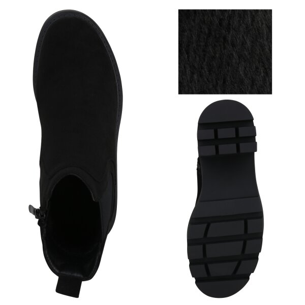 Stiefelparadies Damen Klassische Stiefeletten In Schwarz