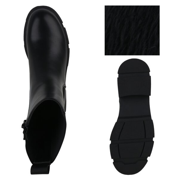 Stiefelparadies Damen Klassische Stiefeletten In Schwarz