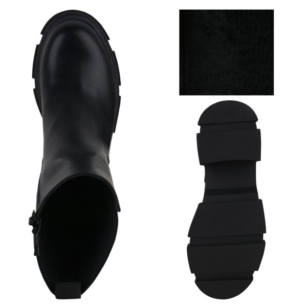 Stiefelparadies Damen Klassische Stiefeletten In Schwarz