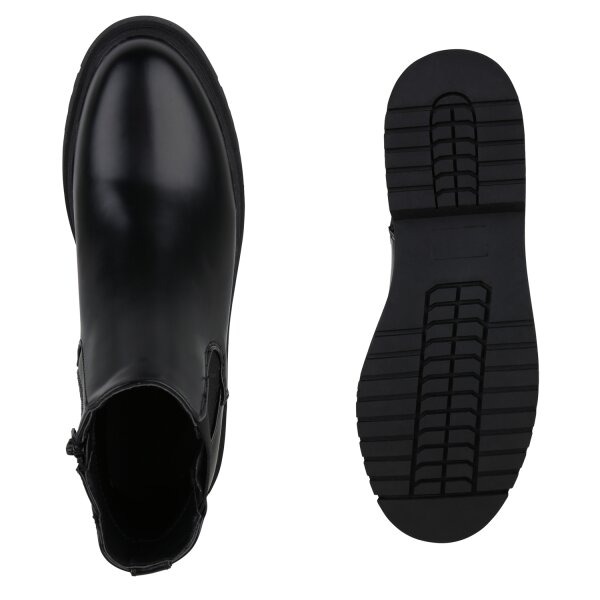 Stiefelparadies Damen Klassische Stiefeletten In Schwarz