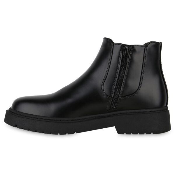 Stiefelparadies Damen Klassische Stiefeletten in Schwarz
