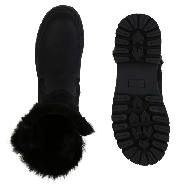 Stiefelparadies Damen Klassische Stiefeletten In Schwarz